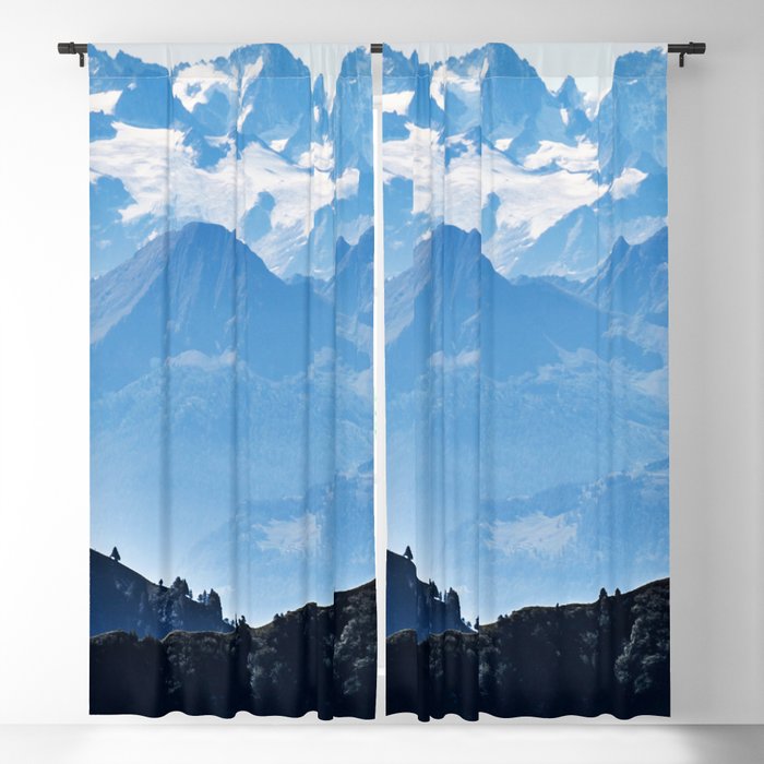 Great Mountains Landscape - The Peaks of The Alps #decor #society6 #buyart Blackout Curtain