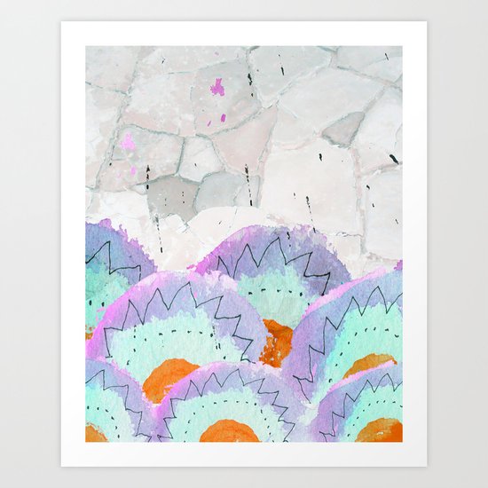 At the Garden Wall Art Print