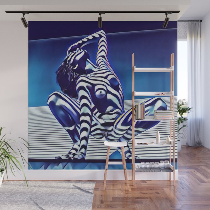 9124s Kma Powerful Nude Woman Open And Free Striped In Blue Wall Mural By Artonline Society6 See more ideas about striped walls, striped walls bedroom, wall paint designs. 9124s kma powerful nude woman open and free striped in blue wall mural by artonline
