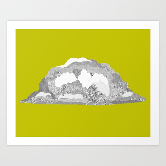 Cloud on Goldenrod Art Print