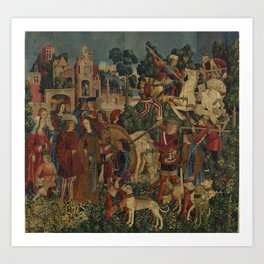 The Unicorn is Killed and Brought to the Castle Art Print