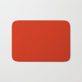 CORAZON red solid color  Bath Mat | Solid, Smooth, Pattern, One, Plaine, Single, Minimal, Corazon, Colour, Poppy 