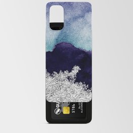 Silver foil on blue indigo paint Android Card Case