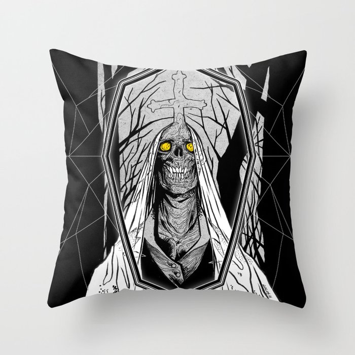 Forest Ghost Throw Pillow