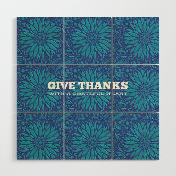 Give Thanks with a Grateful Heart Wood Wall Art
