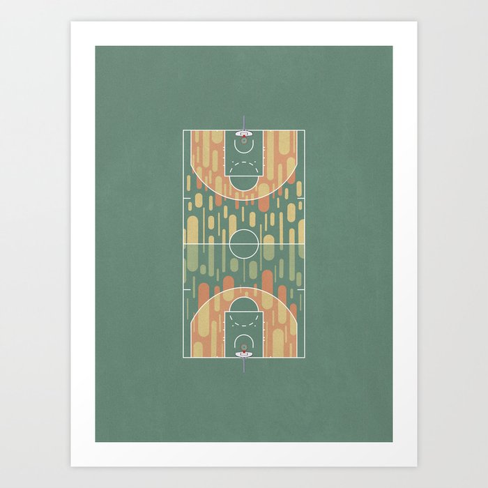 Street Basketball Court Design  Art Print