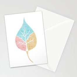 Leaf Tree Pastel Stationery Card