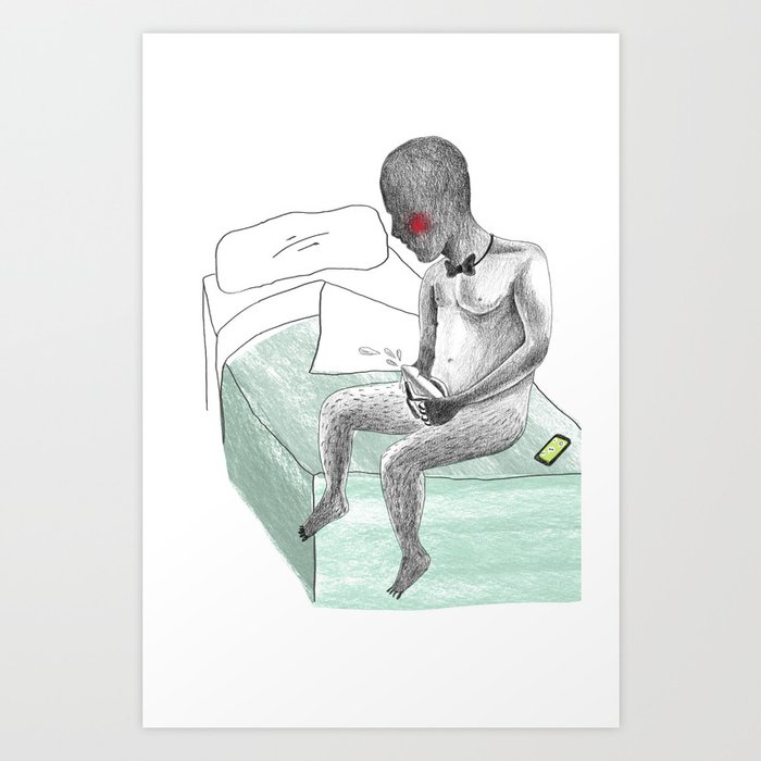 in the bed Art Print