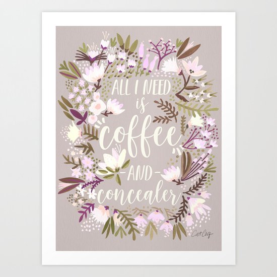Coffee & Concealer – Spring Palette Art Print
