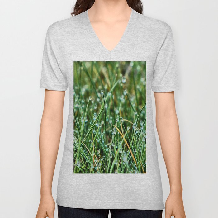 Scottish Highlands Spring Dew in I Art V Neck T Shirt
