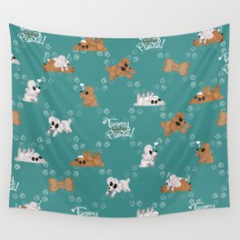 Tummy Rubs Please! (Poodles) Wall Tapestry