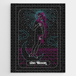 The Moon Neon Style Jigsaw Puzzle
