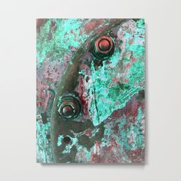 Rusted Nuts and Bolts: Mintchip Metal Print