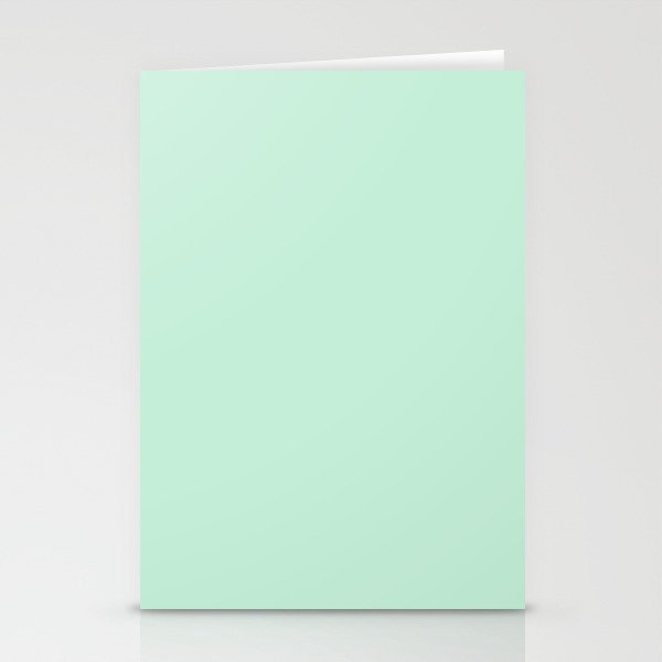 Spearmint Toothpaste Green Stationery Cards