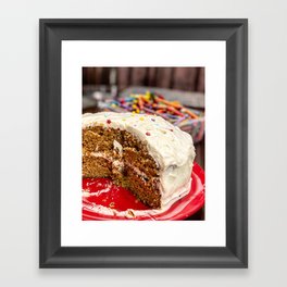 Carrot Cake Birthday Framed Art Print