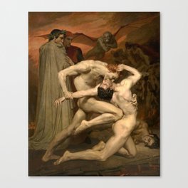 William-Adolphe Bouguereau - Dante and Virgil (Dante et Virgile) (1850) Canvas Print