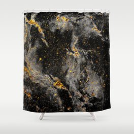 Galaxy (black gold) Shower Curtain