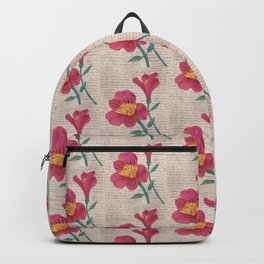Vintage Lily in Journal Backpack