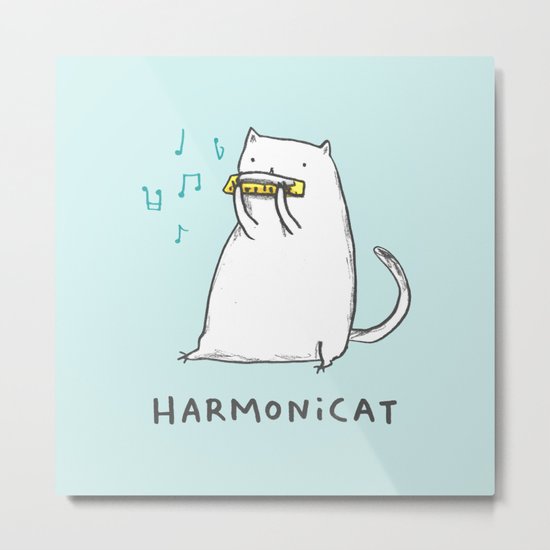 Harmonicat Metal Print
