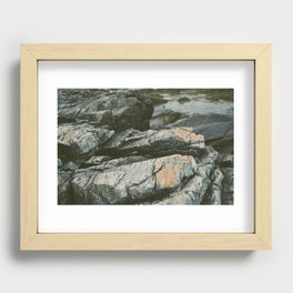 Maine rocks 01 Recessed Framed Print