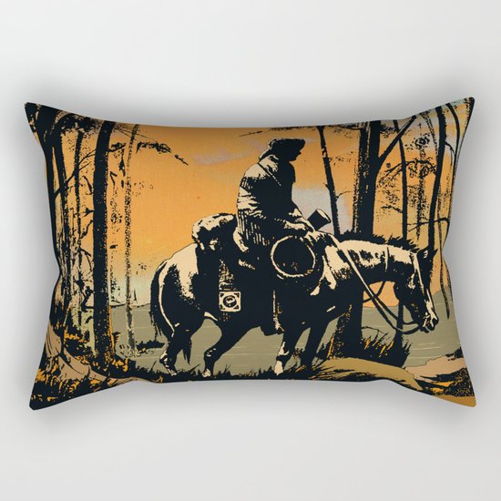 in the evening Rectangular Pillow