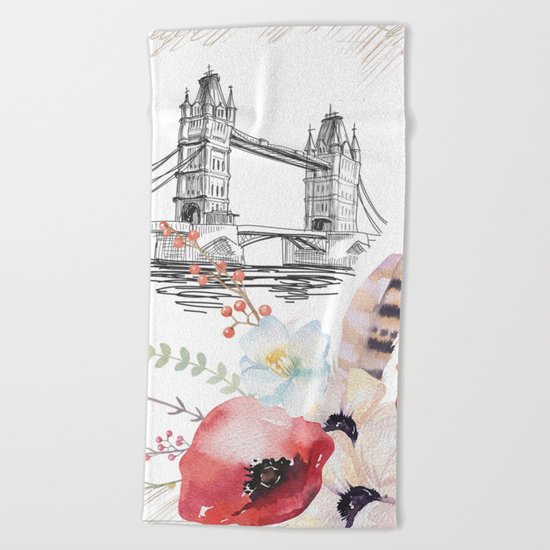Flowers bouquet #27 Beach Towel