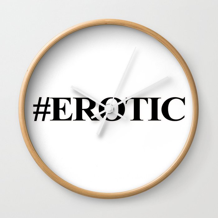 Hashtag Erotic Wall Clock