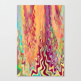 Colorful Liquid Paint Flow Canvas Print