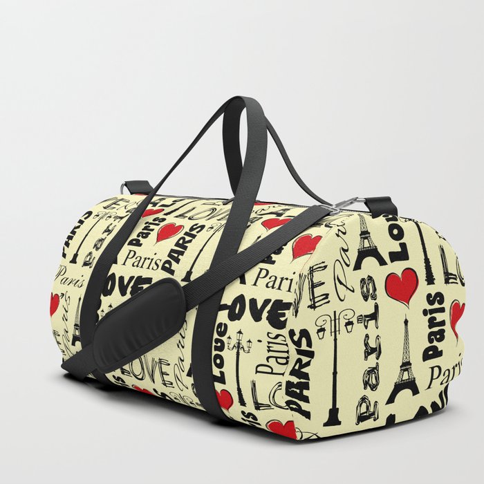 Paris text design illustration Duffle Bag