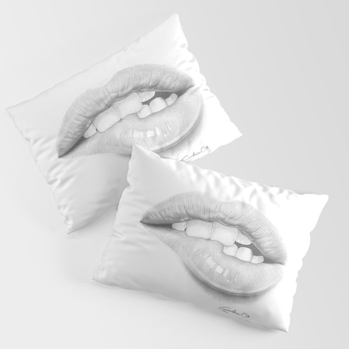 Desiderio / Desire - Lip Bite - Mouth Pillow Sham
