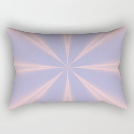 Fractal Pinch in Rose Quartz and Serenity Rectangular Pillow