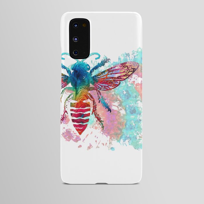 Colorful Nature Insect Art - Mandala Bee Android Case