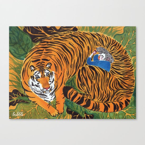 The wild beast is reasting Canvas Print