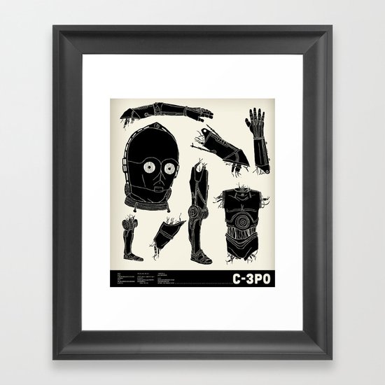 Decommissioned: C-3P0 Framed Art Print