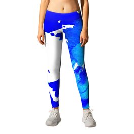 Save The Water Watercolour Leggings | Wave, Acrylic, Minimalism, Sea, Painting, Anoellejay, Pop Surrealism, Greatwave, Abstract, Watercolor 