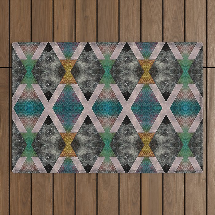 Trippin' on a mountain and falling into space Outdoor Rug