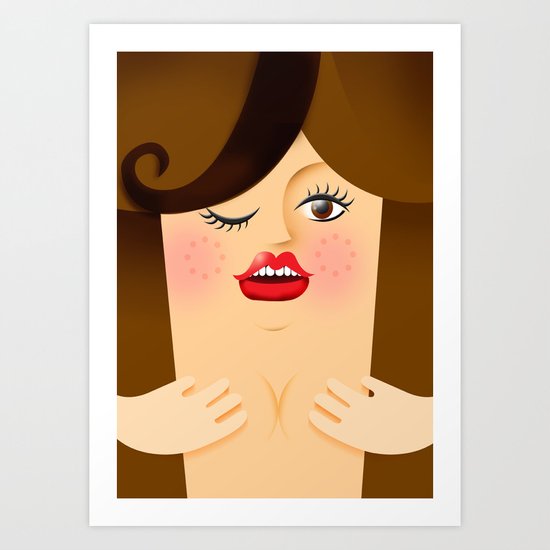 Lola Brown Art Print