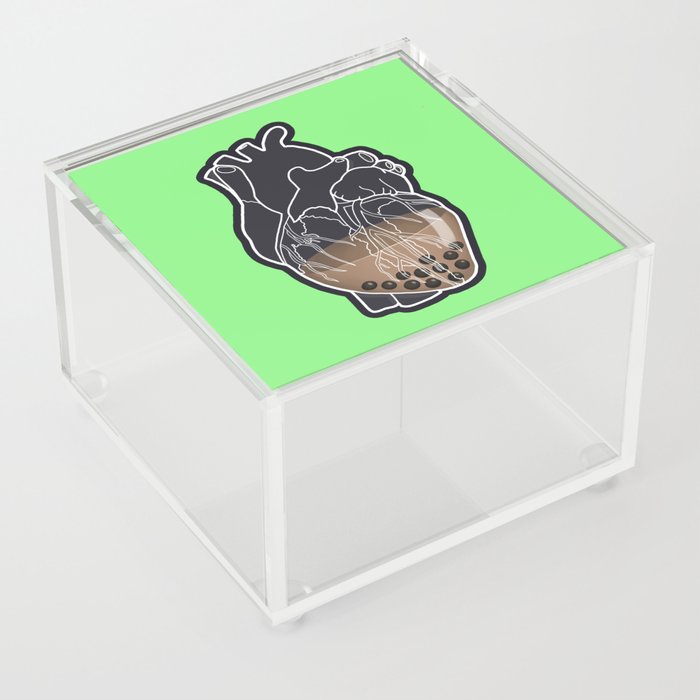 Boba Heart Acrylic Box