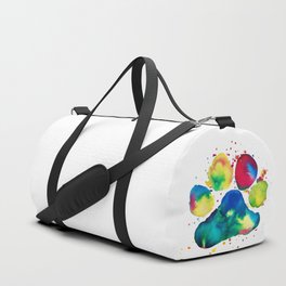 Multi-Color Paw Duffle Bag