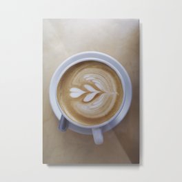 Delicious Coffee Latte Metal Print