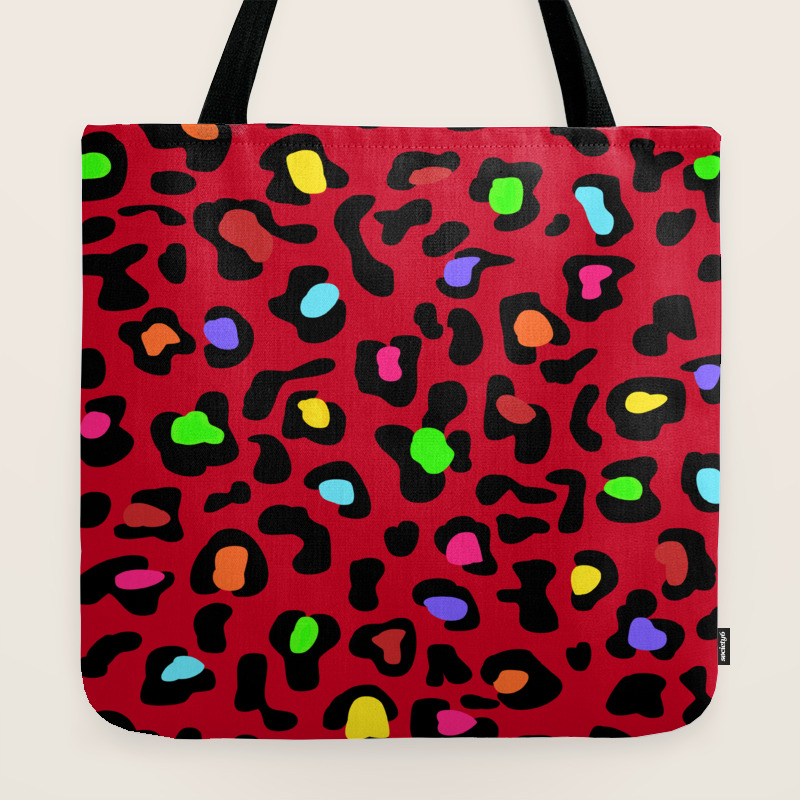 red leopard print handbag