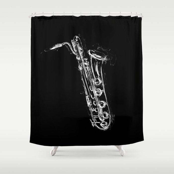 Baritone Saxophone Shower Curtain