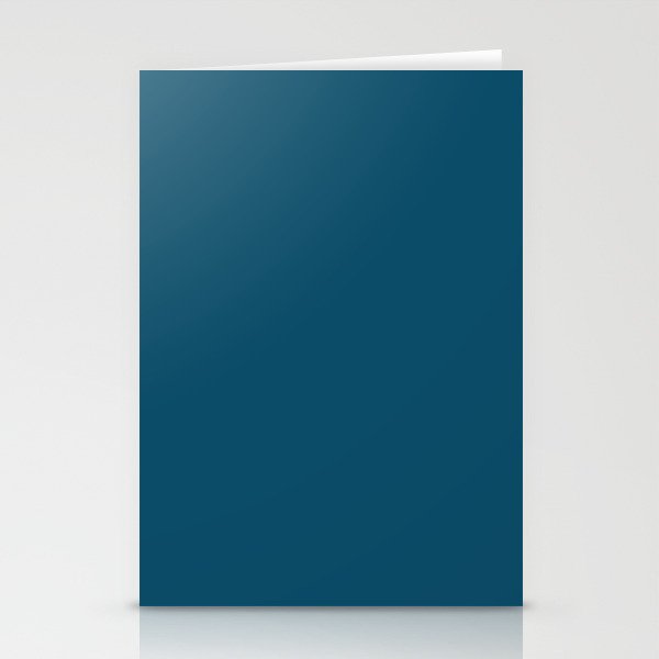 Dark Blue Gray Solid Color Pairs Pantone Moroccan Blue 19-4241 TCX Shades of Blue Hues Stationery Cards