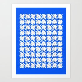 Daisies in Blue Art Print