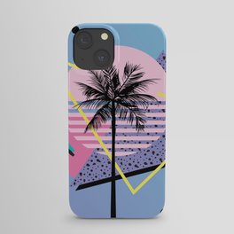 Memphis pattern 46 - 80s / 90s Retro / Palm Tree iPhone Case
