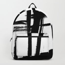 Black Abstract Brush Strokes nr 2 Backpack | Brushstrokes, Painting, Contemporary, Abstract, Brush Stroke, Black, Pattern, Minimalistic, Minimalist Abstract, Ink 