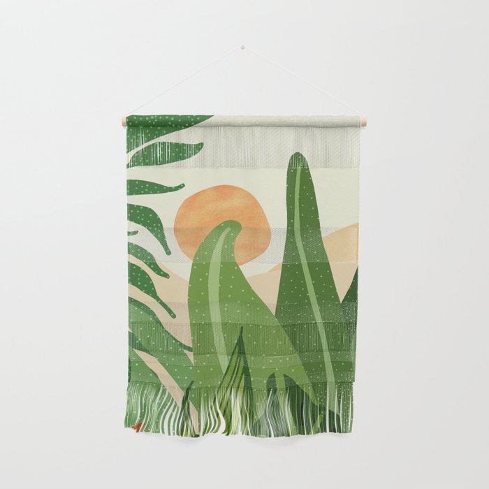 Summer In the Tropics Sunset Scene Wall Hanging