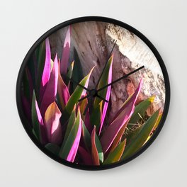 Purple Natural Gift Plant Wall Clock