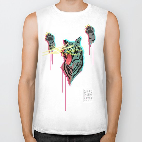 Tiger With F**king Lazers Biker Tank
