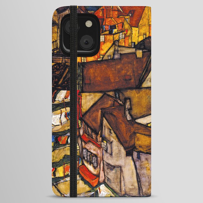 Egon Schiele Krumau Town Crescent iPhone Wallet Case